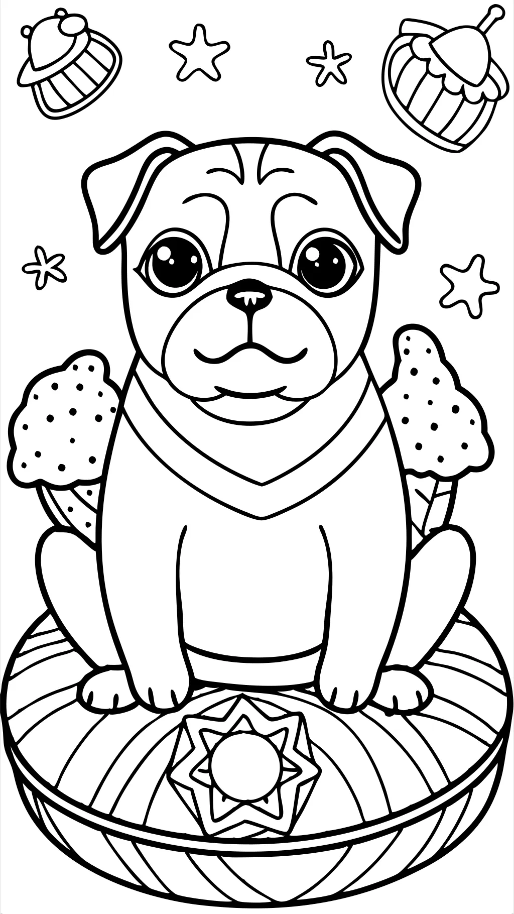 pug dog coloring pages